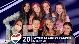 All JSF group numbers ranked | 20 years JSF