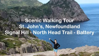 St. John's, Newfoundland Walking Tour & Cruise thru Narrows - Signal Hill & North Head Trail