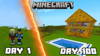 We Survived 100 Days On a Mysterious Treasure Island In Minecraft | Duo 100 Days