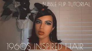 1960’s INSPIRED HAIR TUTORIAL 🌸🌸🌸 BUBBLE FLIP 🌹