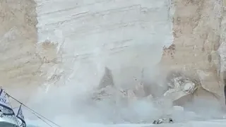 Massive Cliff Collapse on Navagio beach, Zakynthos - Greece