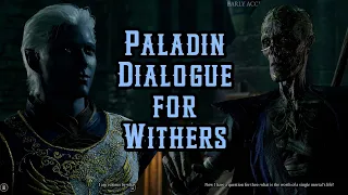 Baldur's Gate 3 Patch 9: Paladin Dialogue for the Skeleton, Withers