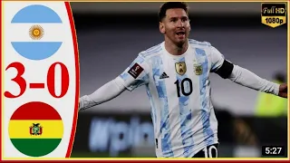 Argentina vs Bolivia 3-0 - Extended Highlights & All Goals 2021 HD