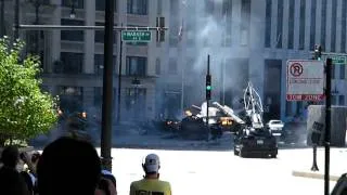 STREETPRENEUR.TV@ TRANSFORMERS 3 SET- EXPLOSION CLIP-CHICAGO,IL