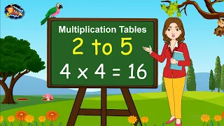 Times Tables | Tables of 2-5 | Multiplication Tables | पहाड़ा Learning Booster | Maths Tables