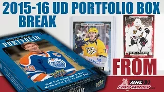 2015-16 Upper Deck Portfolio Box Break From NHLCardTrader.com