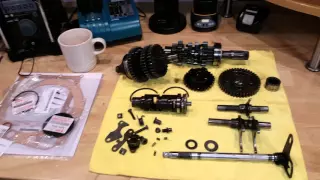 The anatomy of a motorcycle gearbox.