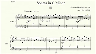 Sonata in C Minor Third Movement - Giovanni Battista Pescetti - Piano Repertoire 8