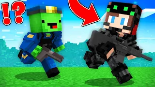 SWAT Speedrunner vs FBI Hunter in Minecraft Maizen!