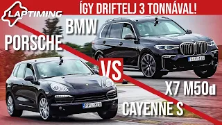 Így driftelj 3 tonnával! - Porsche Cayenne S vs. BMW X7 M50d (Laptiming ep.153)