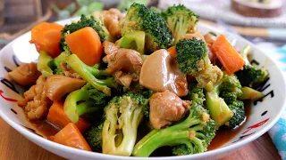 Super Easy One Dish Meal: Chinese Chicken Broccoli 西兰花炒滑鸡 Simple Chinese Stir Fry Chicken Recipe