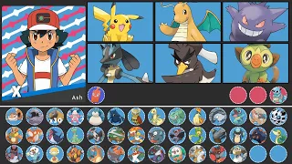 All Ash's Pokemon GEN 1 - GEN 8