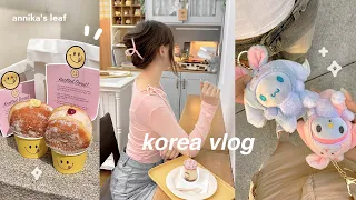 KOREA VLOG🕊️🍰 back in seoul, cute cafes & shops, first hair perm, convenience store snack haul, etc.