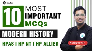 Most Important MCQs of History | Best & Expected Questions of Modern History  | HP NT I HP Allied