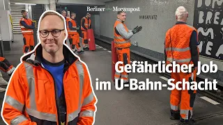 Plakatwechsel im U-Bahn-Schacht: Nichts für Anfänger! | Unterwegs mit den Draussenwerbern