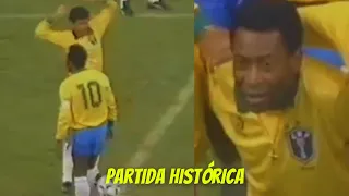 PELÉ JOGANDO COM 50 ANOS EM AMISTOSO PELA SELEÇÃO BRASILEIRA EM 1990 | Pelé vs Seleção do Mundo