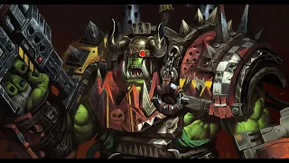 Warboss Ork Bad Moons - конверсия/китбаш Варбосса орков Вархаммер 40к