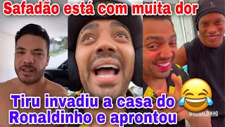 😂Olha oq o Tiru fez na casa do Ronaldinho + ele quase perdeu o Vôo + Safadão está sentindo dor