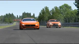 Maserati Alfieri vs Lexus RC F at Nordschleife