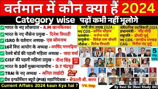 वर्तमान में कौन क्या है 2024 | vartman me kon kya hai 2024 | Current affairs 2024 Wartman mein kaun