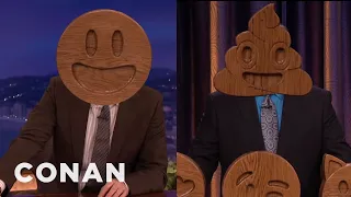 Get Nick Offerman's Solid Wood Emojis For Charity | CONAN on TBS