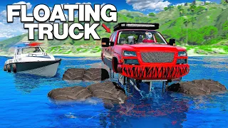 Floating Monster Truck Troll Cops.. GTA 5 RP