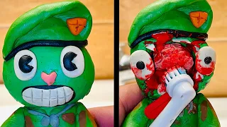 HAPPY TREE FRIENDS WITH PLASTICINE. COMPILATION OF DEATHS