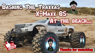 Bashing and sending the Traxxas X-Maxx 8s RC through the Dunes of Formby beach Liverpool.