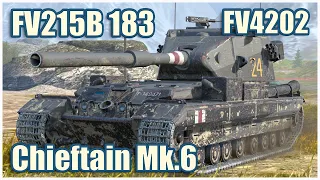 FV215b (183), FV4202 & Chieftain Mk.6 • WoT Blitz Gameplay