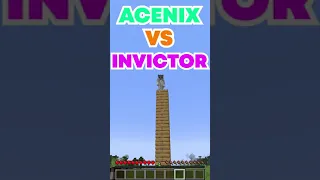 ACENIX vs INVICTOR 😼⚔️ EL RETO MAS DIFICIL de MINECRAFT 😎Invictor #shorts