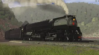 PRR Q2 with A mixed Frieght up horseshoe curve (trainz19)