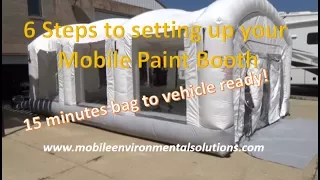 Mobile Paint Booth from bag to paint ready in 15 minutes! Indoor or Outdoor Use!