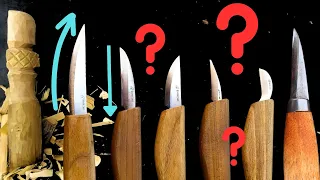 What are different wood carving knives for? The different types of  wood carving knives.