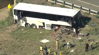 Aerial footage of deadly bus crash in Pueblo