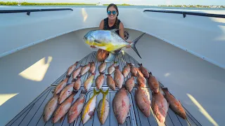 CATCHING our DINNER for WEEKS! Catch, Clean, & Cook! Offshore Florida Fishing!