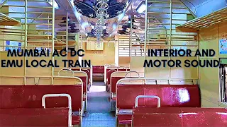 Mumbai AC DC Retrofitted EMU Local Train- Interior and Motor Sound  Indian Railways- Panvel Station
