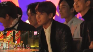 161119 MMA BTS Jungkook's & SEVENTEEN's Reaction to I.O.I's Very, Very, Very