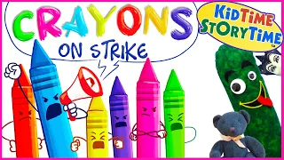 Crayons on STRIKE 😆 FUNNY read aloud 🖍️