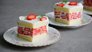 Sub) 딸기 몽땅 생크림 케이크:  : Strawberry cream cake ｜Brechel