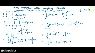 Triple Integral with varying limits