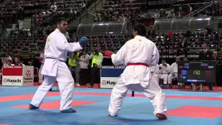 TURKEY vs AZERBAIJAN. Male Team Kumite Competition. 2014 World Karate Championships