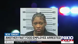 Another fast food worker accused of using customer's credit card