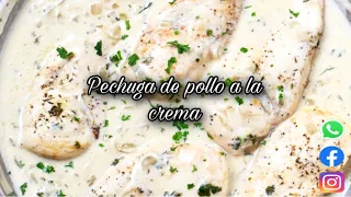 Cómo hacer Pechuga de Pollo a la Crema Receta fácil económica y Fácil