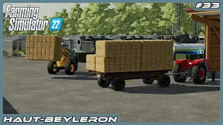 Packing small straw bales with Arcusin Multipack D14 | Haut-Beyleron | Farming Simulator 22 | Ep.33