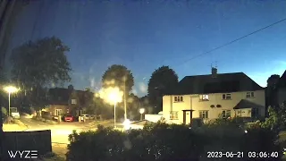 21 June 2023 early morning summer solstice time lapse