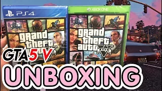 Grand Theft Auto V GTA 5 (PS4 / Xbox One) Unboxing !!