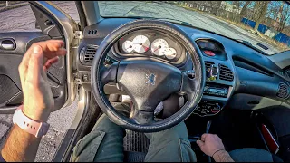 2005 Peugeot 206 [1.6 16V HDi 109HP] |0-100| POV Test Drive #1632 Joe Black