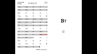 22番 ムスタングスカラオケ アンダルシア ANDALUCIA デモ演奏バージョン コード譜付き (DTM 打込み音源) with chord notation