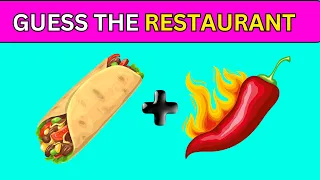 Guess The Fast Food Restaurant by Emoji  hard🍕🍟