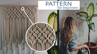 Pattern #2 for Macrame wall hanging, curtain and chandelier